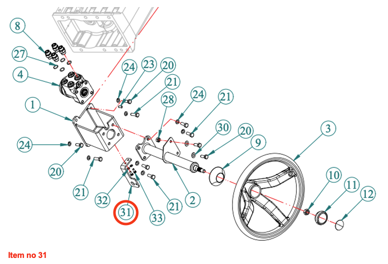 Întrerupător de baterie pentru suport Captain, Startrac, Agritech, Antonio Carraro, etc.