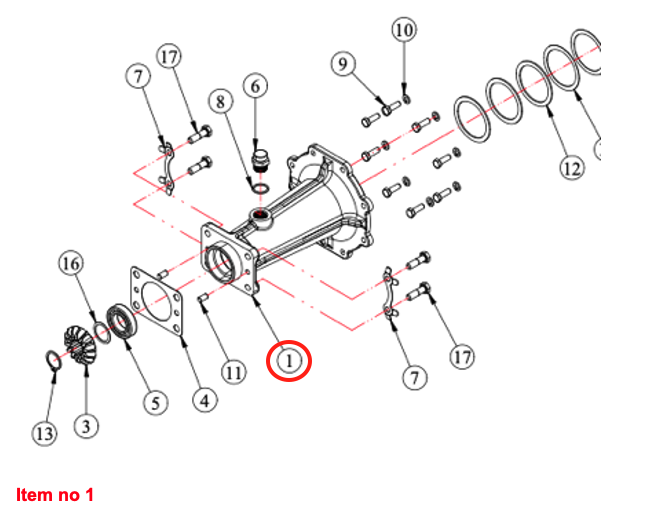 Flanșă carcasă diferențială Captain, Startrac, Antonio Carraro, etc.,