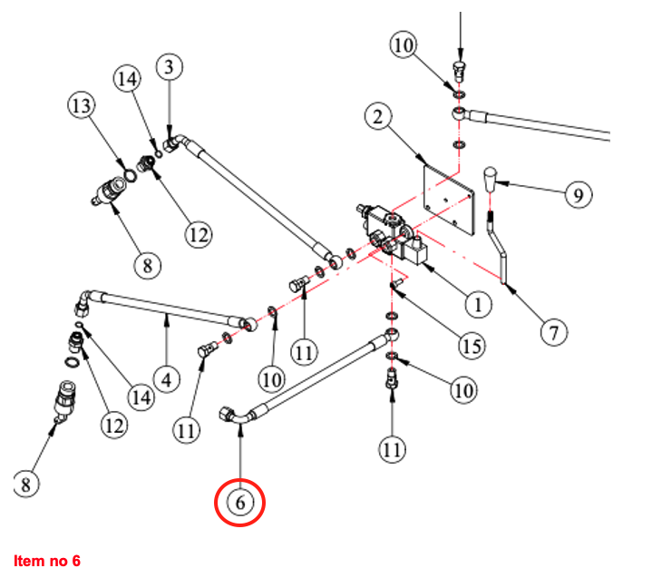 Furtun hidraulic (ridicare - supapă) Captain, Startrac, Antonio Carraro