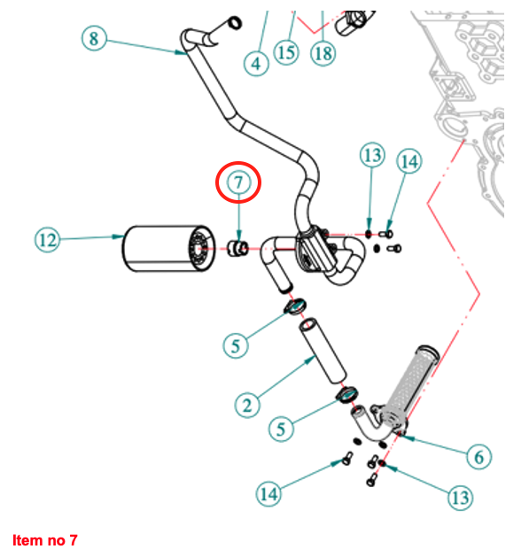 Adaptor niplu filtru hidraulic Captain, Startrac, Agritech, Antonio Carraro, etc.,