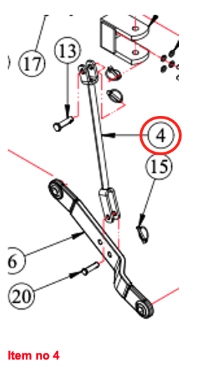 Tijă de ridicare (stânga) Căpitan, Startrac,