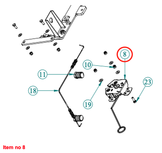 Încuietoare capotă 8G Captain, Startrac, Antonio Carraro, etc.