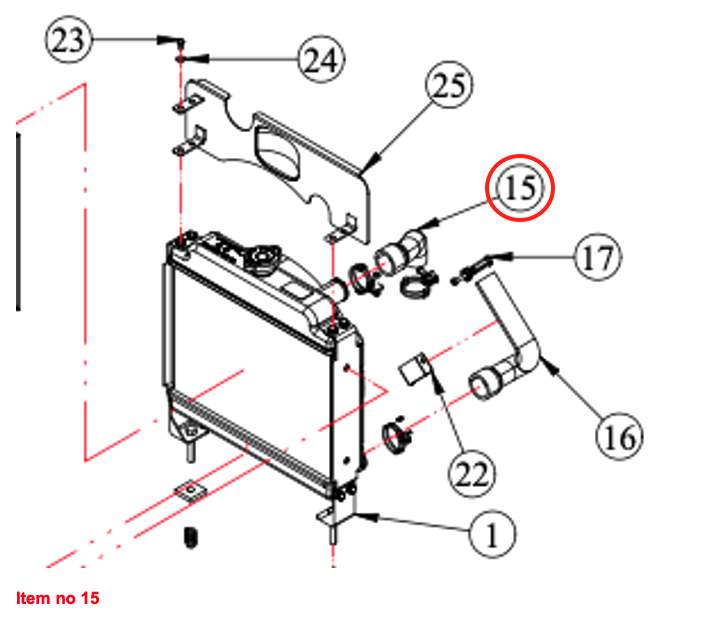 Furtun de apă de răcire (sus) Captain 223, Startrac, Antonio Carraro, etc.,