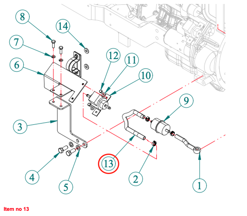 Furtun de combustibil (prefiltru - pompă de ridicare) 8G Captain, Startrac, Antonio Carraro, etc.,