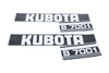 Set de autocolante Kubota pentru capotă B7001