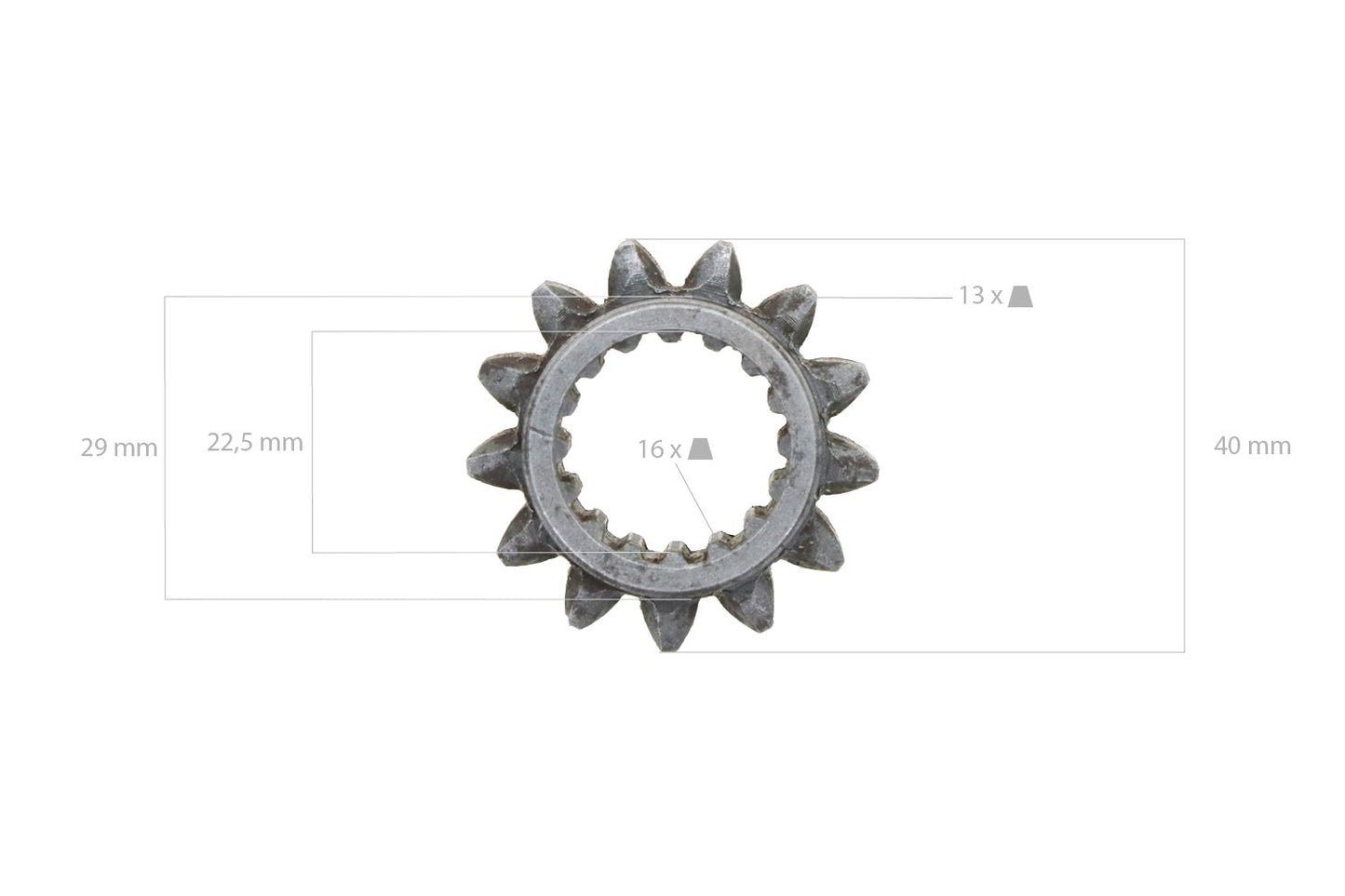 Angrenaj 13TX16T Kubota B1200, B1400, B1402, B1-14, B1-15, B40
