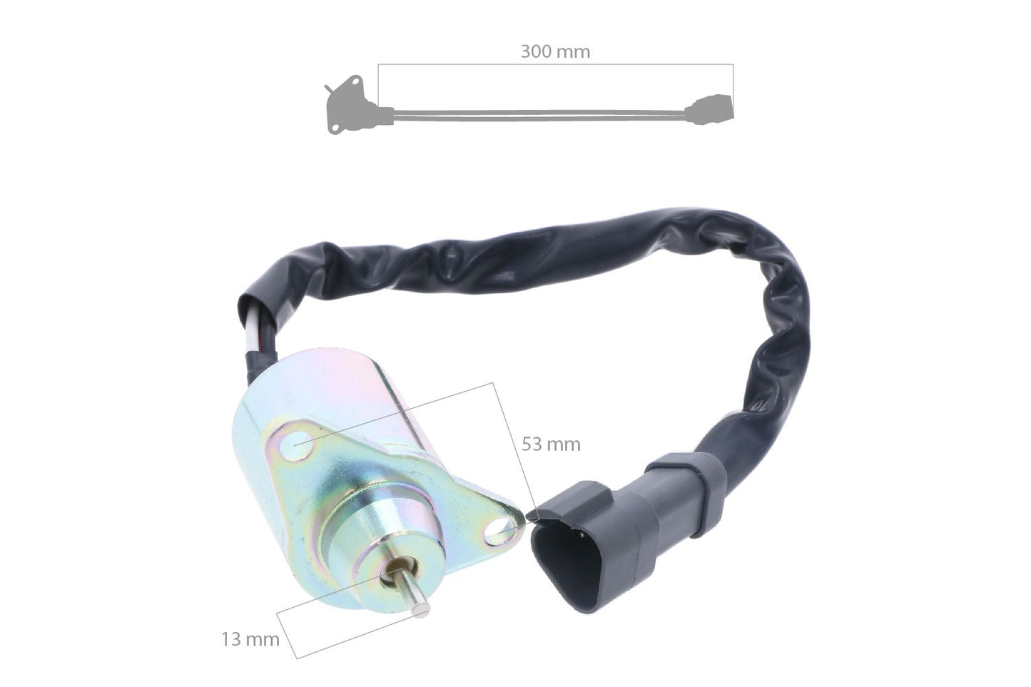 Solenoid de oprire 12 volți Yanmar 3TNA72, 3TNE72, 3TNE84, 3TNV80, 3TNV88, 4TNE84, 4TNE88, John Deere, Thermo King, Hitachi, Komatsu, Hyundai