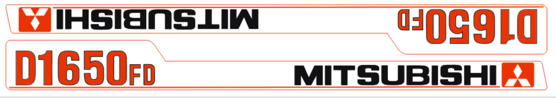 Set autocolante capotă Mitsubishi D1650