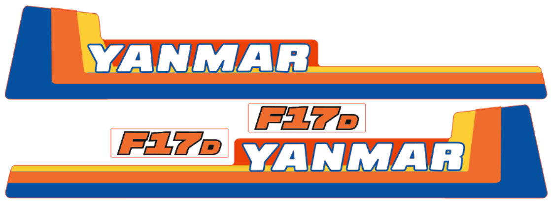 Set autocolante capotă Yanmar F17