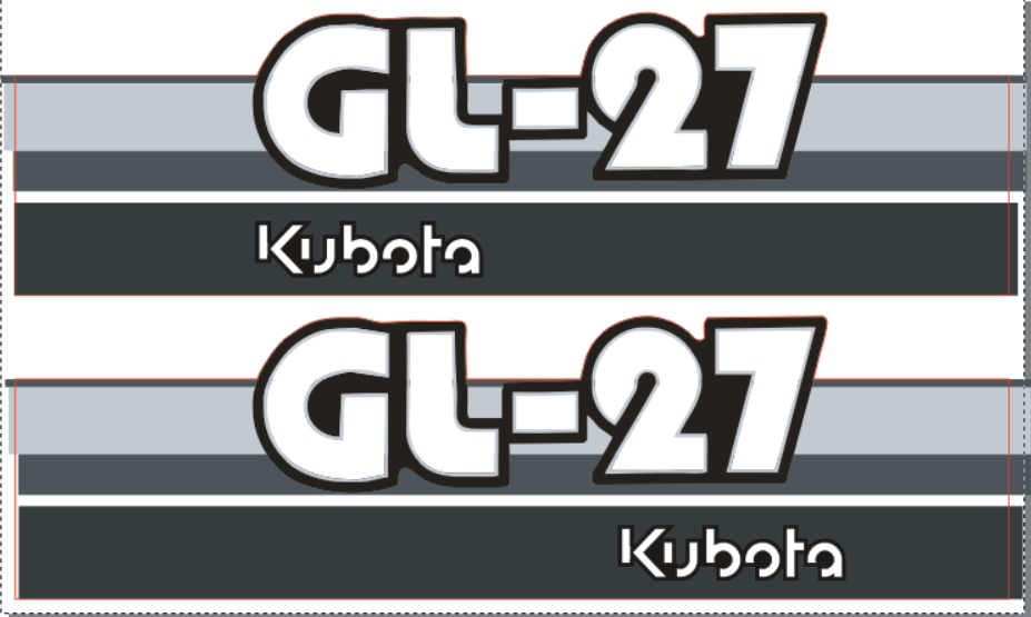 Set autocolante capotă Kubota GL27