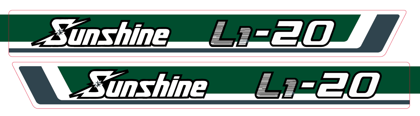 Autocolant capotă Kubota Sunshine L1-20