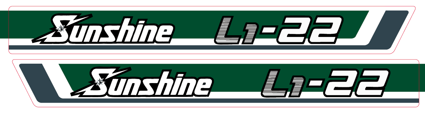 Autocolant capotă Kubota Sunshine L1-22