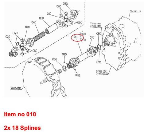 Arbore de transmisie Kubota X20, X24, GT3, GT5, GT8