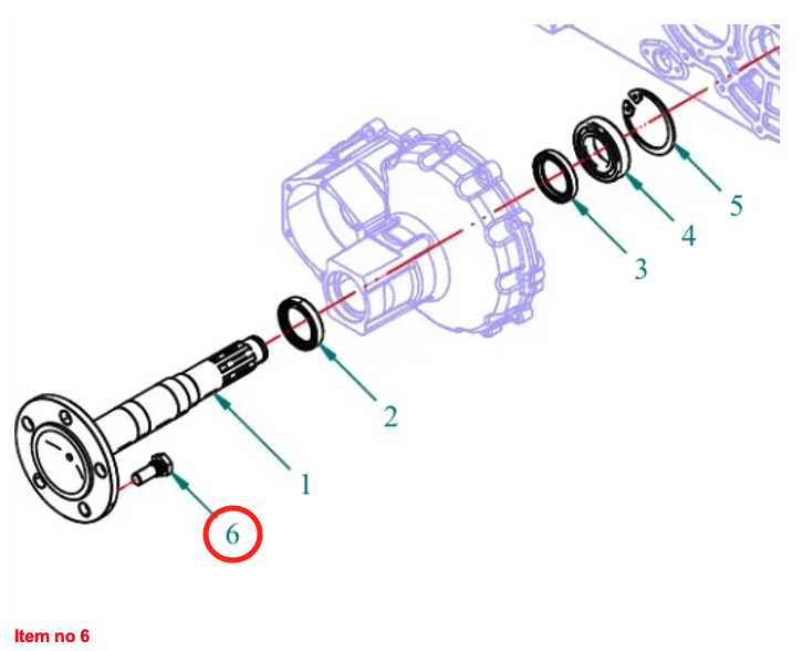 Șurub de roată (partea din spate) Captain, Startrac, Antonio Carraro, etc.,