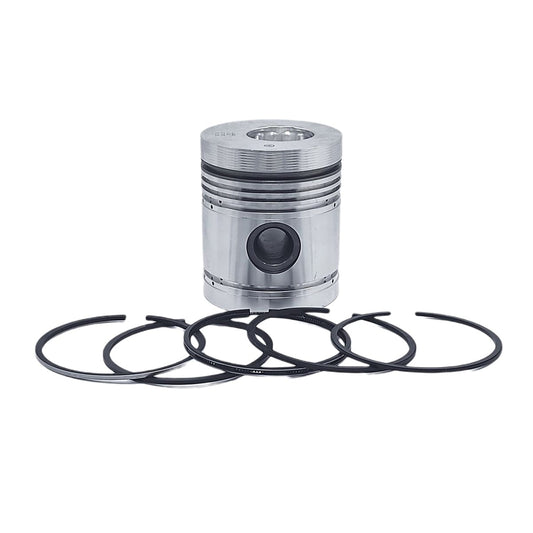 Piston + Set segmenti (STD - Diametru: 107,95 mm - CU ALFIN): LISTER / HR-4 / HR-6 / HRA-4 / HRA-6 / HRW-4 / HRW-6 / Nr. referinta: 572-S50122