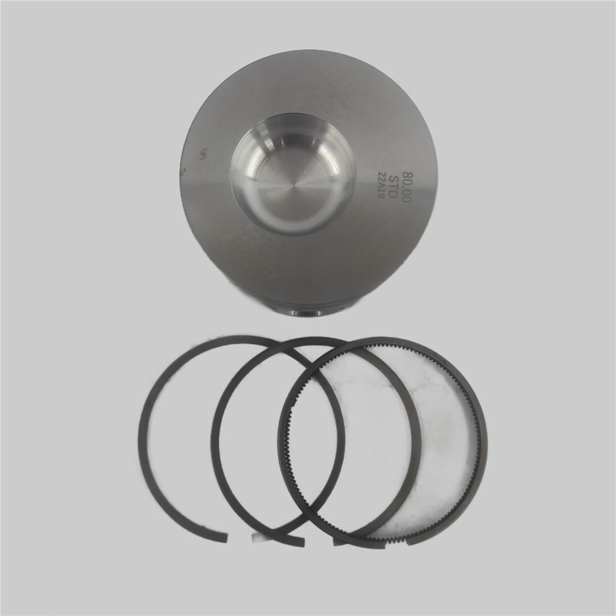 Piston + Set segmenti (STD - Diametru: 80,00 mm): DEUTZ / F1L 208 / F2L 208