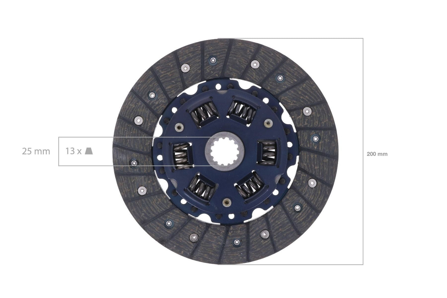 Clutch disc Iseki TF, TL, TS, TU, Hinomoto, Massey Ferguson, Bolens, Yanmar, Shibaura, White, etcetera.