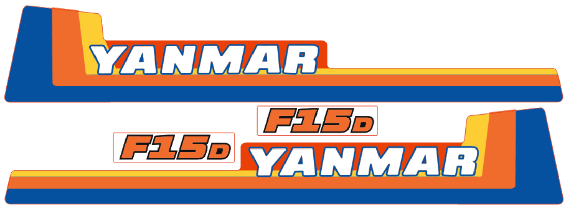 Bonnet decal sticker set Yanmar F15