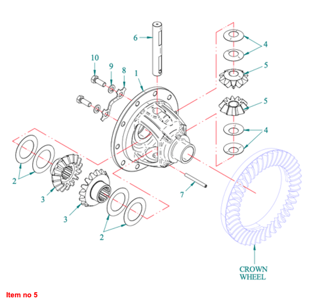 Gear rear differential Captain 273, Startrac 273,