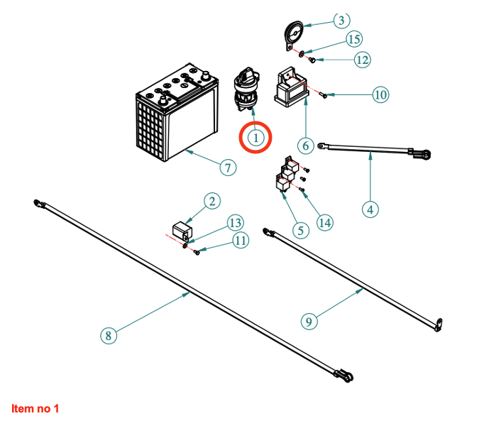 Întrerupător de baterie Captain, Startrac, Agritech, Antonio Carraro, etc.,