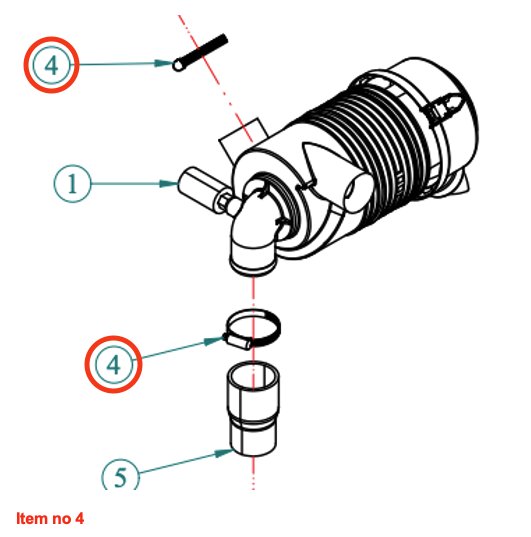 Clemă furtun 55-70mm pentru filtru de aer Captain, Startrac, Agritech, Antonio Carraro, etc.