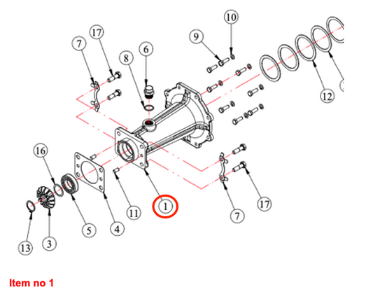 Flanșă carcasă diferențială Captain, Startrac, Antonio Carraro, etc.,