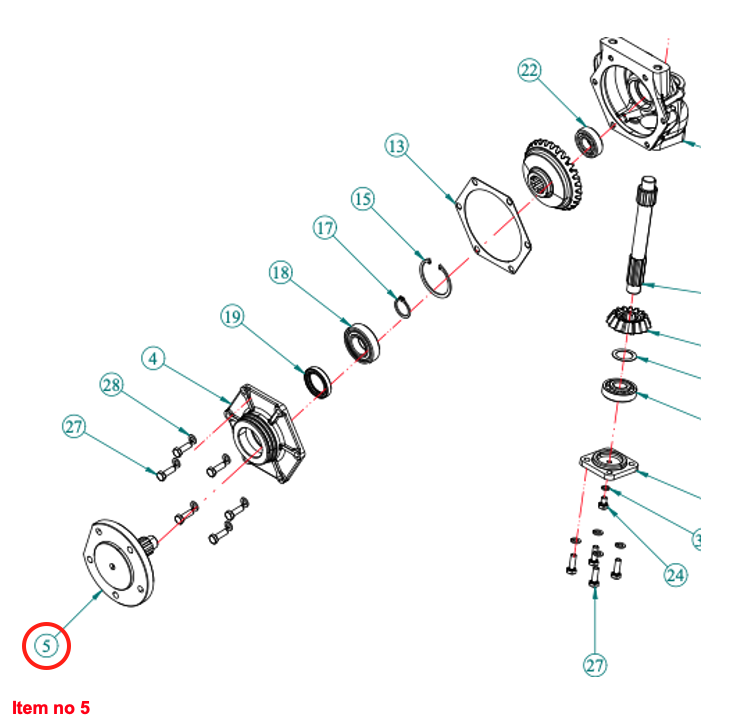 Fuză de ax 4WD Captain, Startrac, Antonio Carraro, etc.,