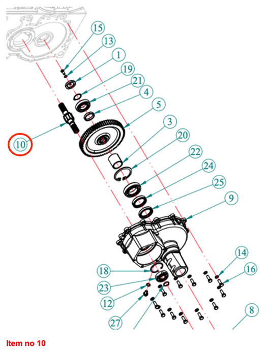 Axă frână -3.25 (10-S) HST Căpitan, Startrac, Antonio Carraro,
