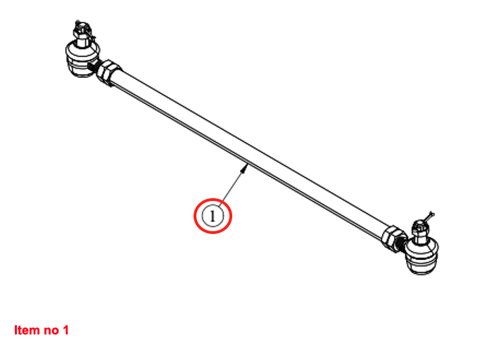 Tijă de direcție (completată) Captain, Startrac, Antonio Carraro, etc.,
