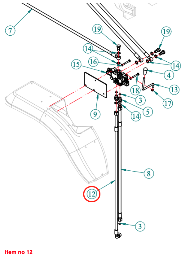 Furtun hidraulic (retur) Captain, Startrac, Antonio Carraro,