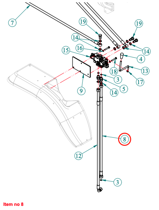 Furtun hidraulic (supapă DCV) HST Captain, Startrac, Antonio Carraro
