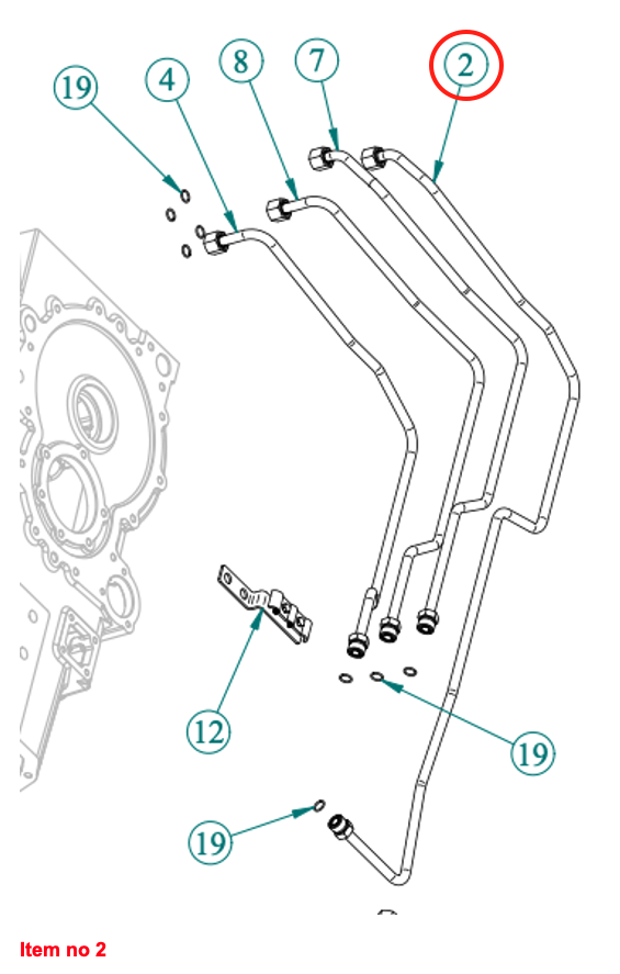 Conductă hidraulică pentru răcitorul de ulei HST Captain, Startrac, Antonio Carraro