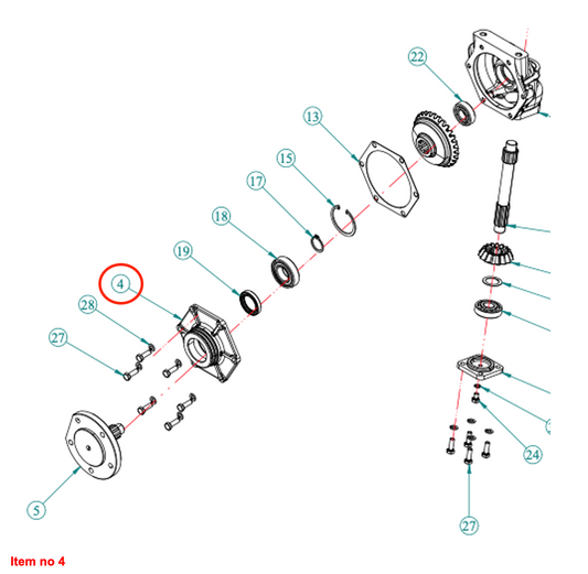 Flanșă transmisie finală 4WD Captain, Startrac, Antonio Carraro