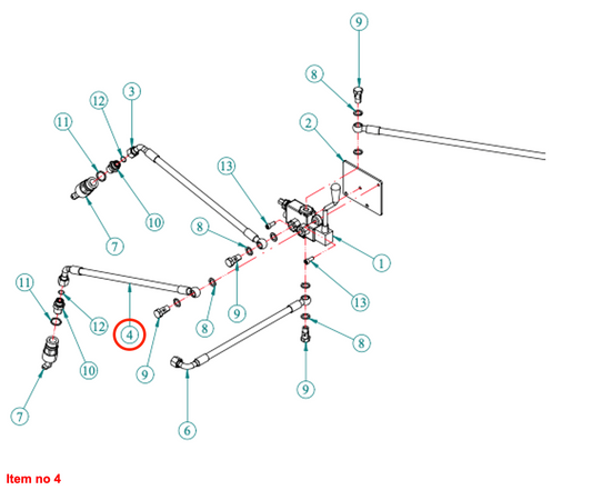Furtun hidraulic pentru QRC 2 Captain, Startrac, Antonio Carraro,
