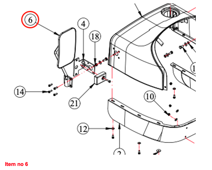 Oglindă stânga (+ suport) Căpitan, Startrac, Antonio Carraro,