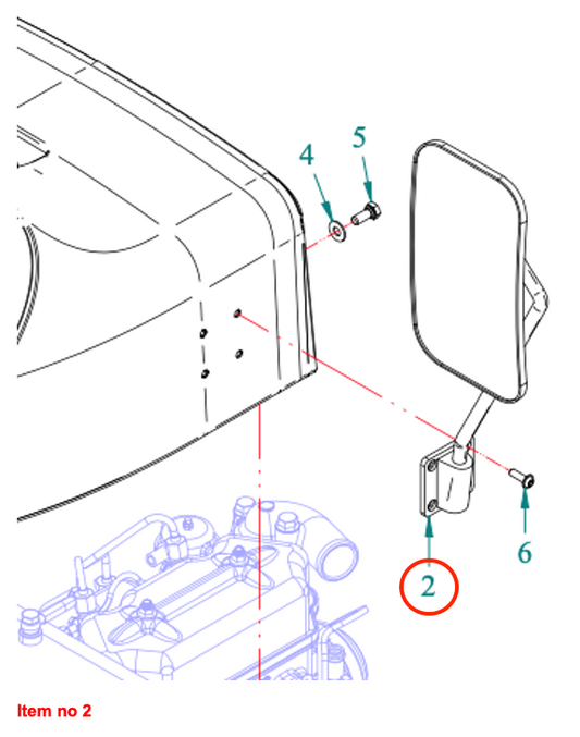 Oglindă dreapta (+ suport) Căpitan, Startrac, Antonio Carraro,
