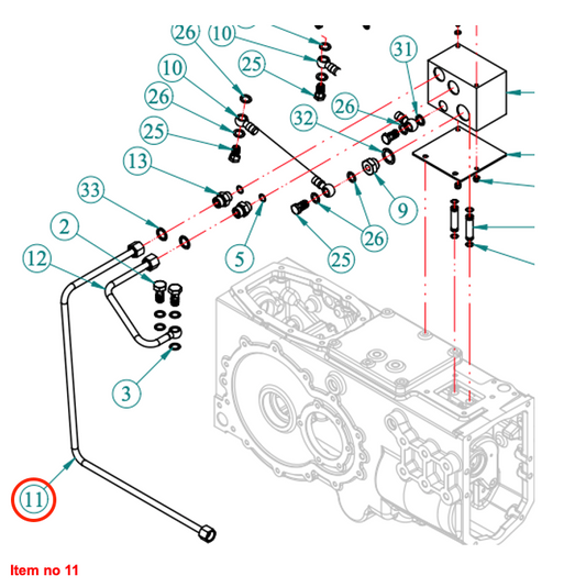 Conductă hidraulică PTO HST Captain, Startrac, Antonio Carraro, etc.,