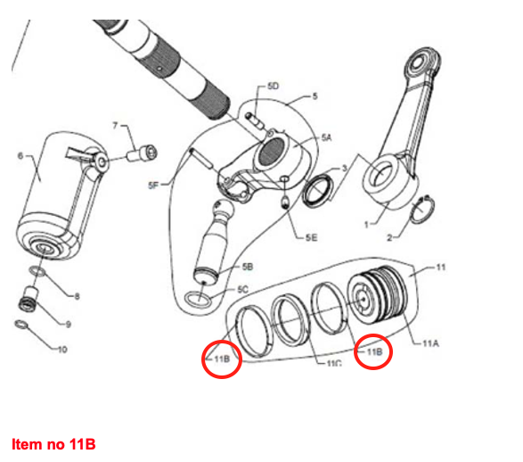 Inel de susținere Cilindru de ridicare Captain, Startrac, Antonio Carraro