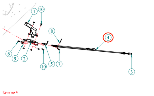 Cablu frână de mână (mic) HST Captain, Startrac, Antonio Carraro, etc.,