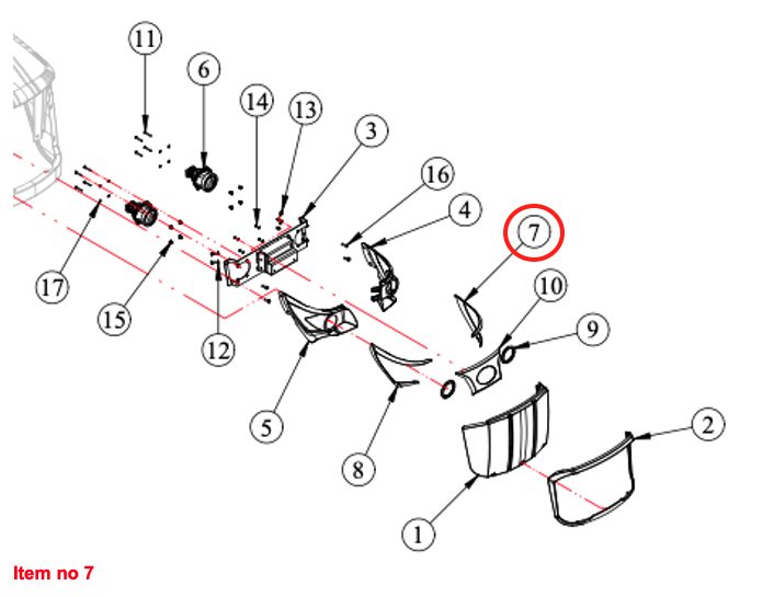 Capac far border (stânga) 8G Captain, Startrac, etc.,
