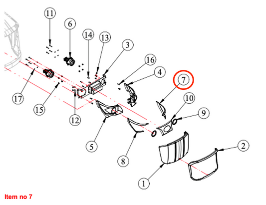Capac far border (stânga) 8G Captain, Startrac, etc.,