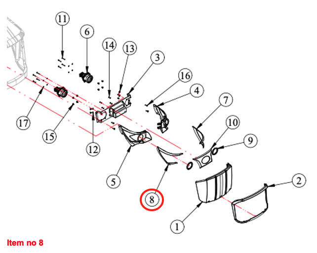 Capac far border (dreapta) 8G Captain, Startrac, etc.,