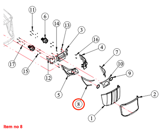Capac far border (dreapta) 8G Captain, Startrac, etc.,