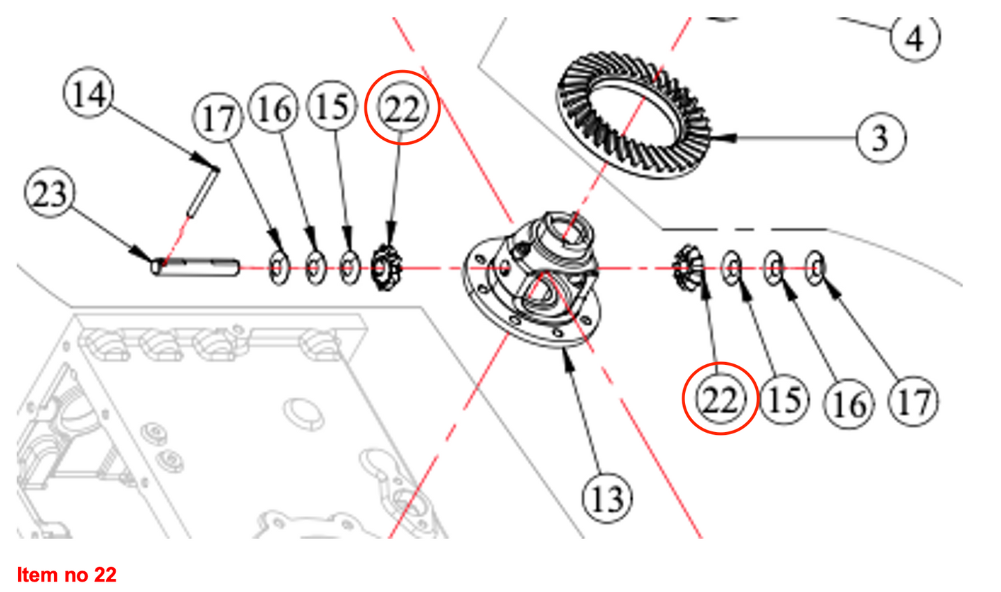 Diferențial angrenaj (10S) Captain, Startrac, Antonio Carraro, etc.,