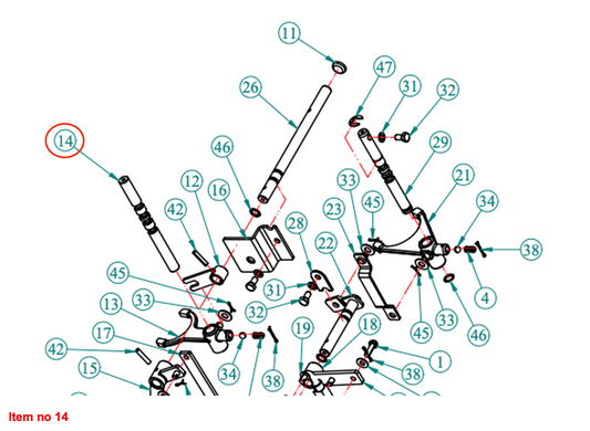 Axă pentru furcă schimbător de viteze H-M-L (HST) Captain, Startrac, Antonio Carraro, etc.,