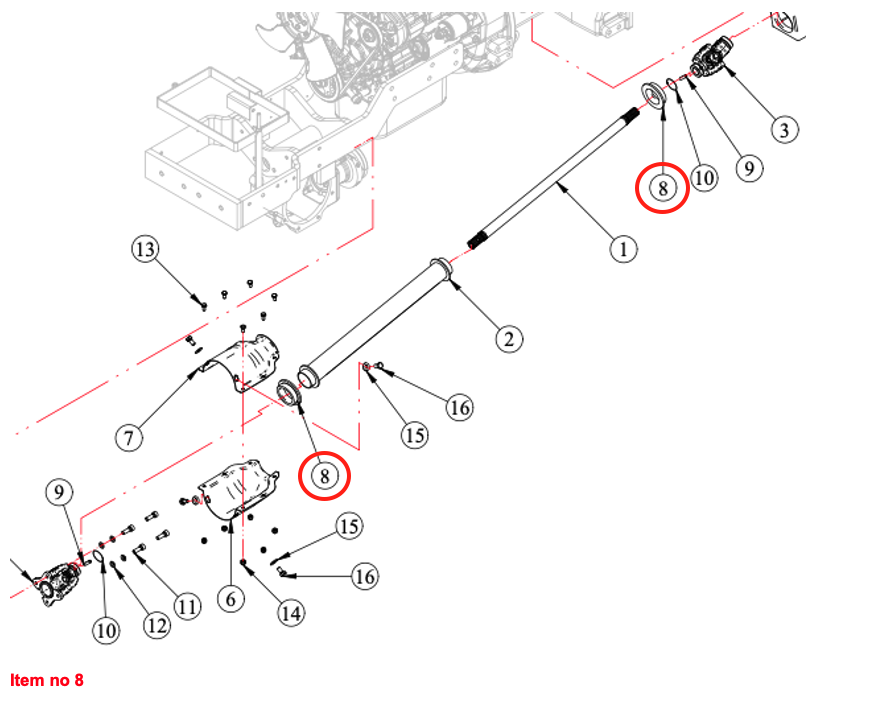 Inel de etanșare din cauciuc pentru ax 4WD Captain, Startrac, Antonio Carraro, etc.