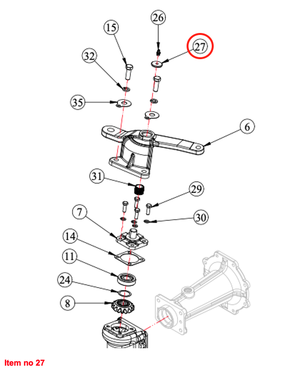 Braț de direcție pentru șaibă Captain, Startrac, etc.