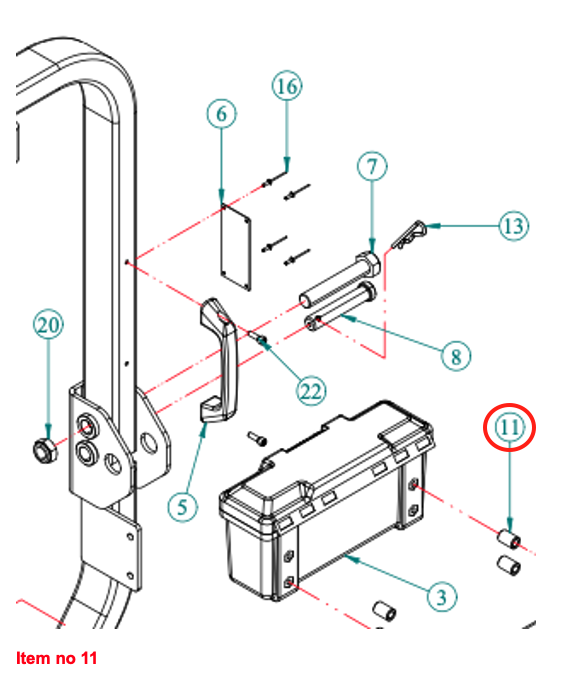 Distanțier (Ø9XØ16X24) Căpitan, Startrac, Antonio Carraro, etc.,