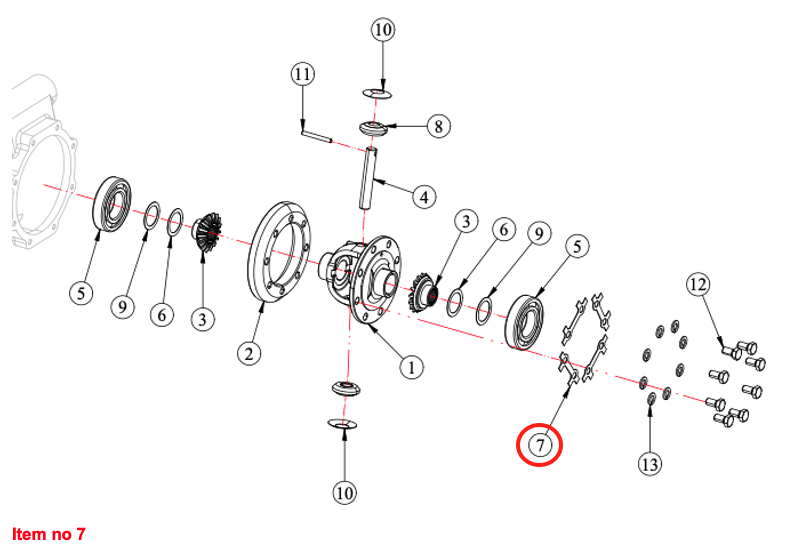 Diferențial cu bandă de garanție pentru tracțiune integrală Captain, Startrac, Antonio Carraro, etc.