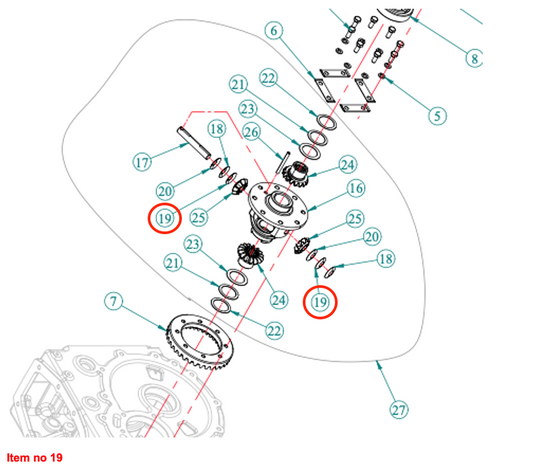 Diferențial Shim (1.00) Căpitan, Startrac, Antonio Carraro, etc.,